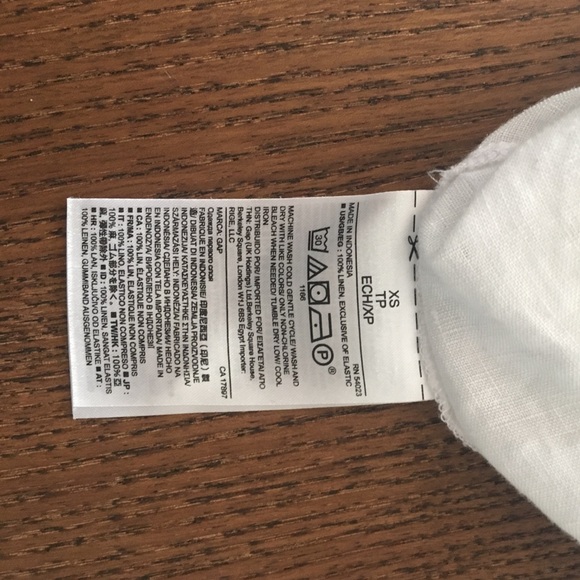 Gap white linen pullover blouse - Picture 8 of 8